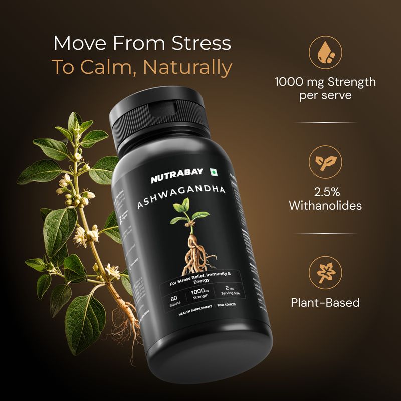 Nutrabay Wellness Ashwagandha Tablet (Withania Somnifera), - Image 6