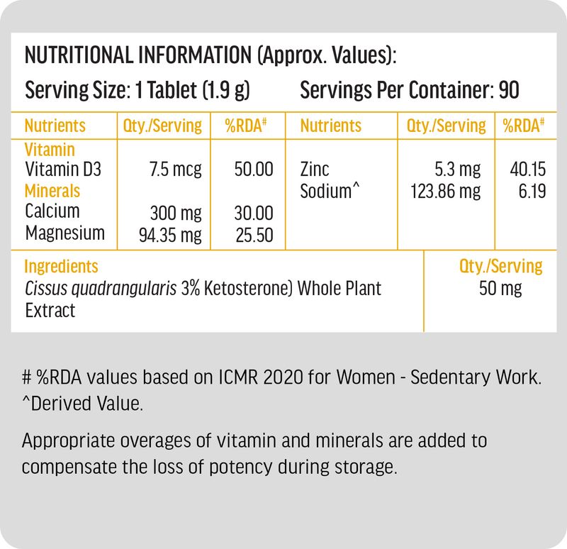hk vitals Calcium Magnesium & Zinc 60 Tablets - Image 6