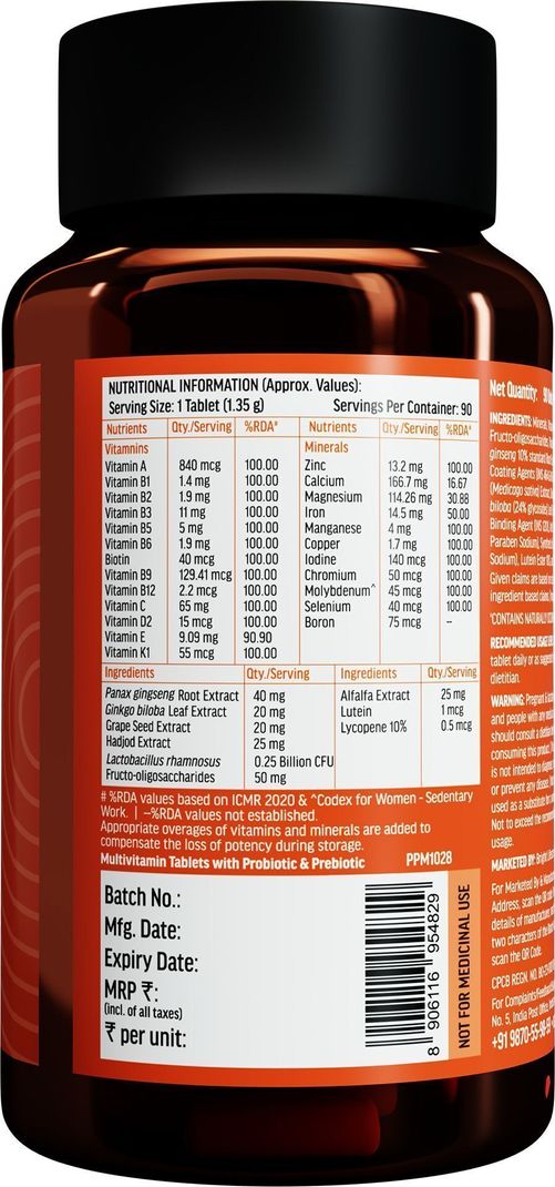 hk vitals Multivitamin with Probiotics | With Vitamins C, B, D & Zinc (90 Tablets) - Image 3