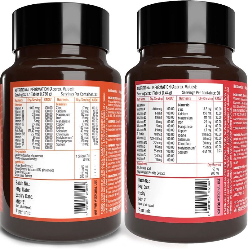 hk vitals Multivitamin Plus Women + Men 60 Tablets - Image 4