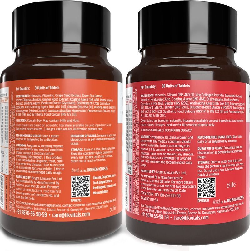hk vitals Multivitamin Plus Women + Men 60 Tablets - Image 5