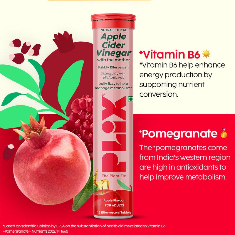 The Plant Fix Plix Apple Cider Vinegar 750mg Tablet - Image 5