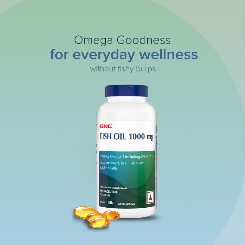 GNC Fish Body Oil 1000mg 60 Capsules - Image 4