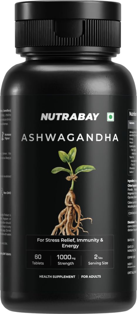 Nutrabay Wellness Ashwagandha Tablet (Withania Somnifera), - Image 2