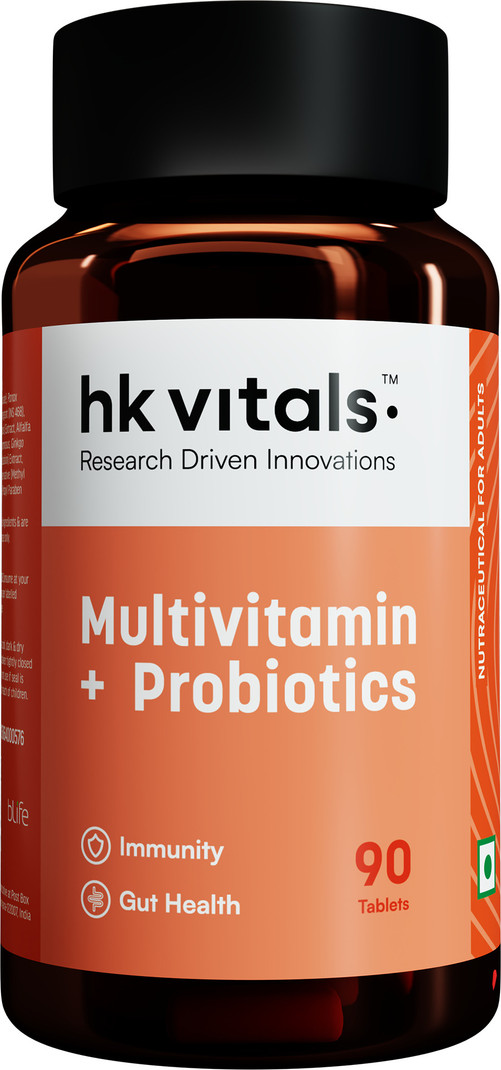 hk vitals Multivitamin with Probiotics, Supports Immunity and Gut health 90 Tablets