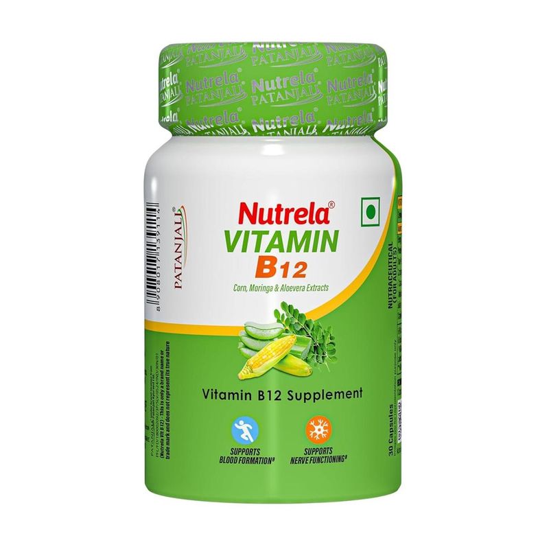 Patanjali Nutrela Vitamin B12 30 Capsules - Image 2