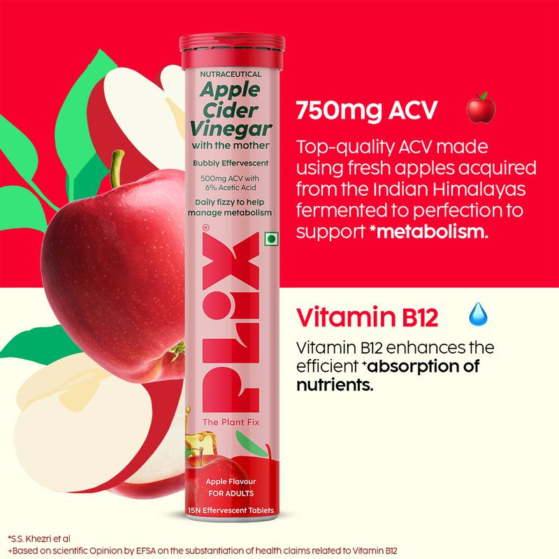 The Plant Fix Plix Apple Cider Vinegar 750mg Tablet - Image 6