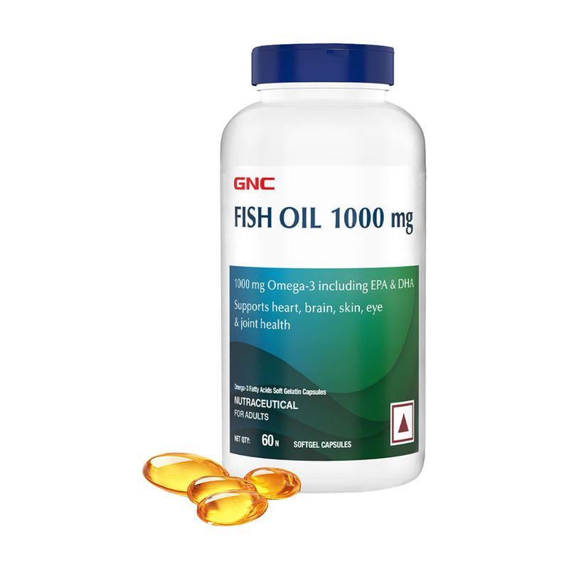 GNC Fish Body Oil 1000mg 60 Capsules - Image 2