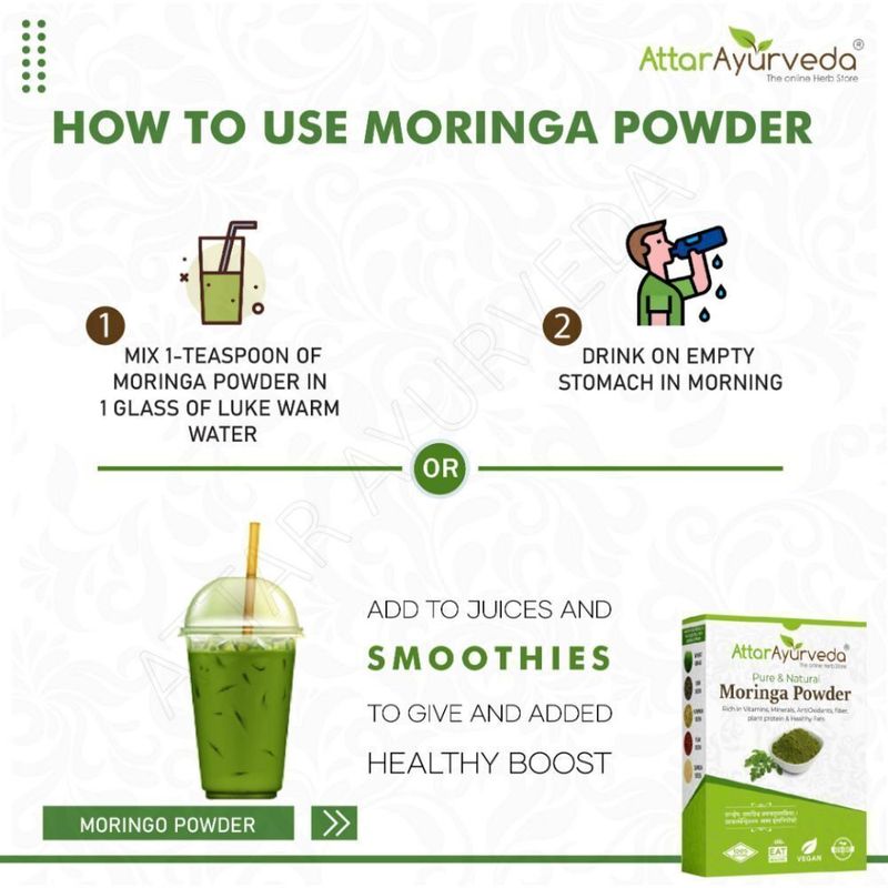 Attar Ayurveda Pure Moringa Leaf Powder - Image 6