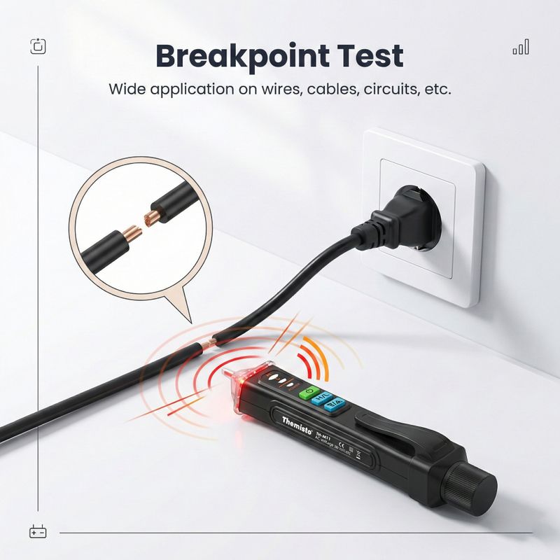 tHemiStO TH-M11 12-1000V Digital Voltage Tester - Image 6