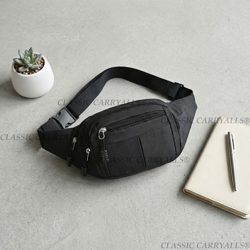 Classic Carryalls Waist Bag fanny pack bum bag travel passport holder chest bag phone money holder waist bag (Black) - Image 4