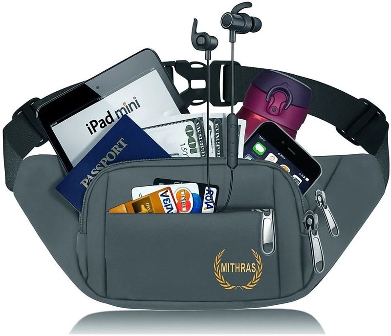 Mithras Premium Grey Waist Bag Large Crossbody Fanny Pack - Image 3