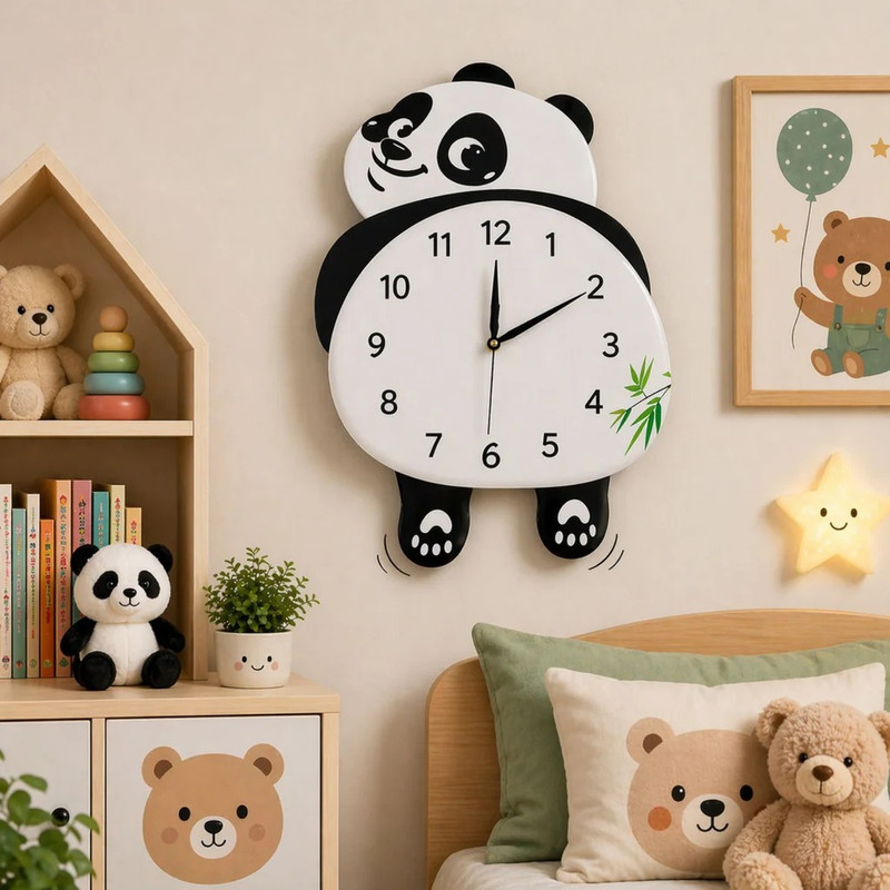 Clapjoy Analog 37 cm X 25 cm Wall Clock (White, Without Glass, Pendulum)