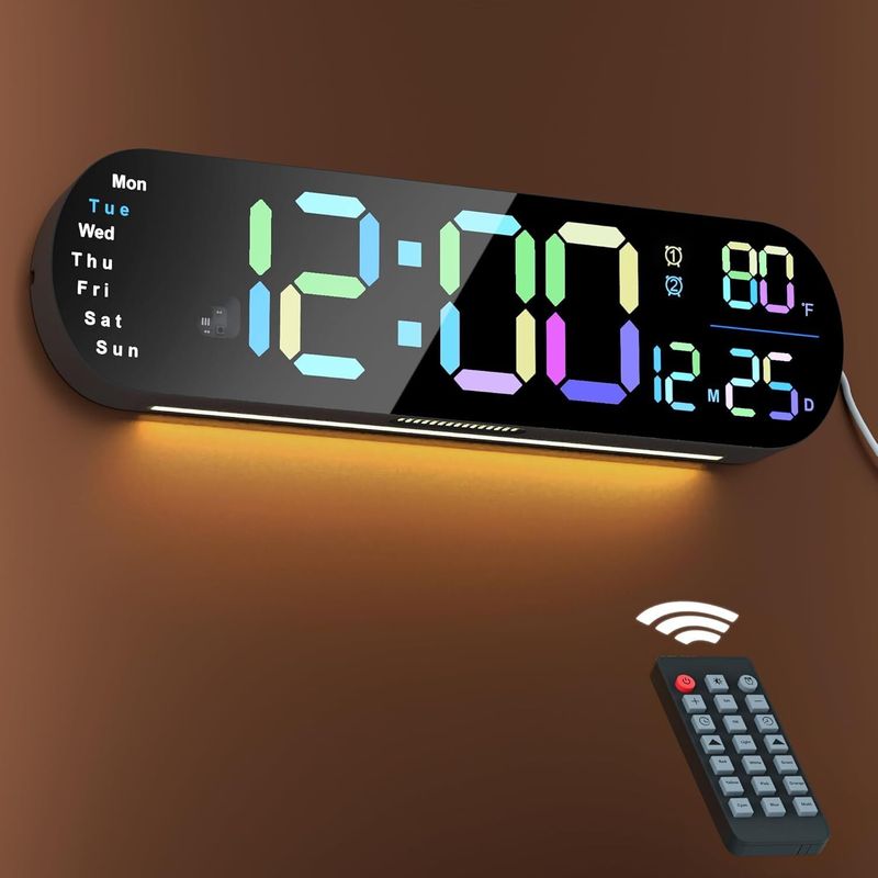 SZELAM Digital 10x35 cm Wall Clock Multicolor - Image 2