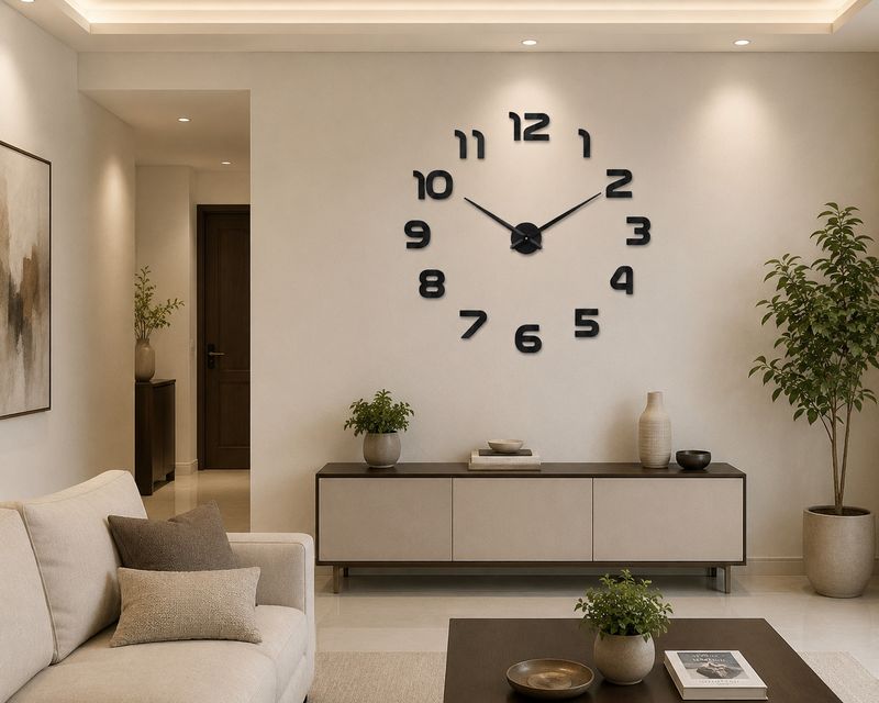 Dreamora 45 cm Black Analog Wall Clock - Image 4