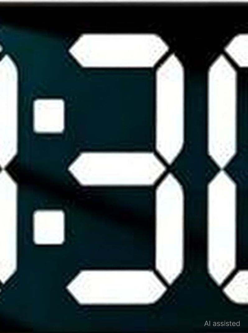 SZELAM 12cm X 38cm Digital Wall Clock Orange - Image 4