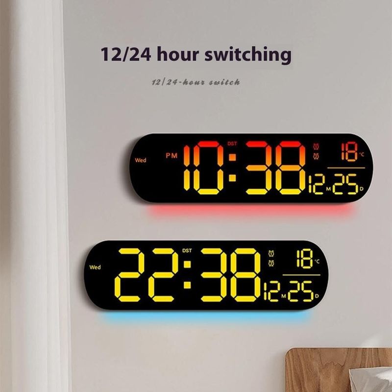 SZELAM Digital 10x35 cm Wall Clock Multicolor - Image 6