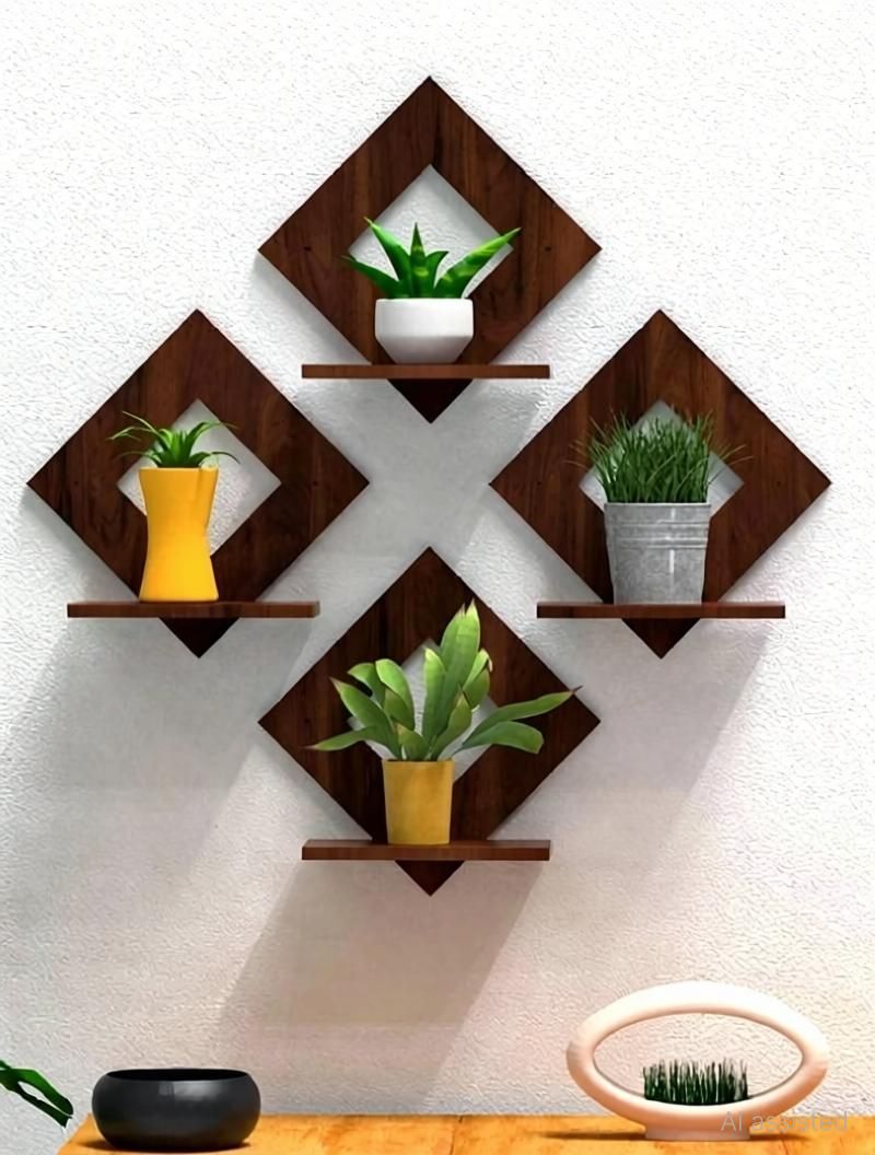 KESHARJI Wooden Square Decor Stand Pack of 4 - Image 3