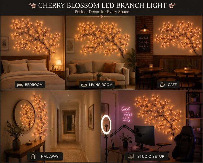 SKYBUCKET LED Cherry Blossom Tree Branch Lights Multicolor - Image 8