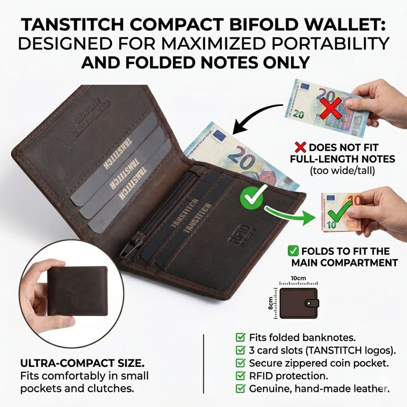 TANSTITCH Brown Leather RFID Card Holder - Image 4