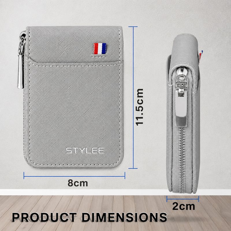 stylee Men Travel, Trendy Grey Artificial Leather Card Holder (11 Card Slots) - Image 7