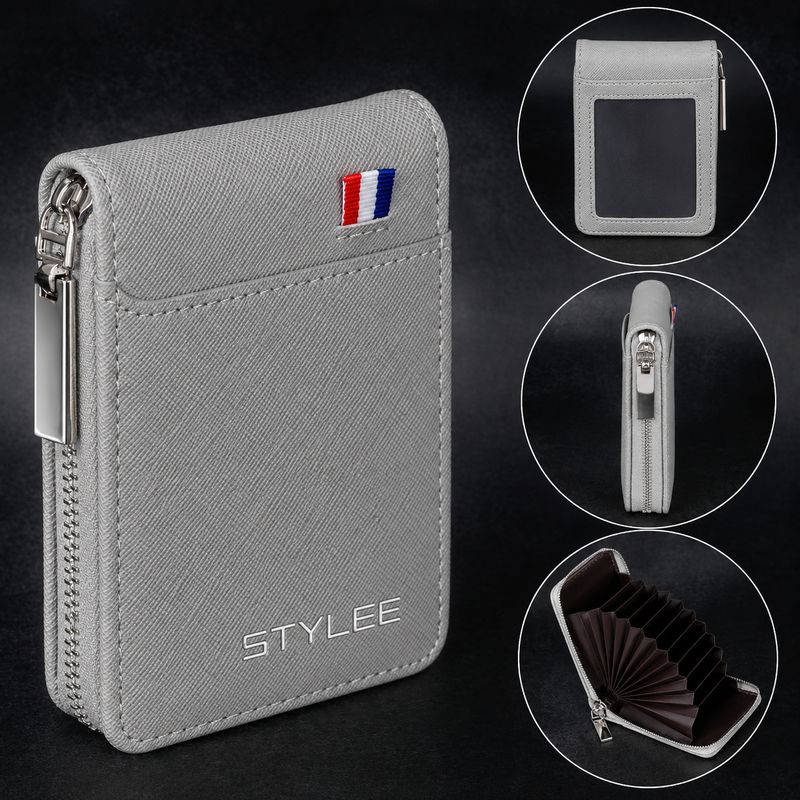 stylee Men Travel, Trendy Grey Artificial Leather Card Holder (11 Card Slots) - Image 8