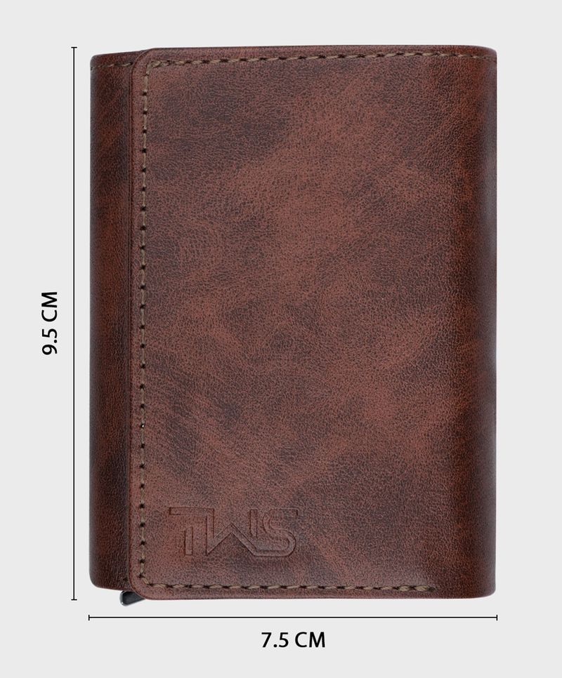 thewalletstore Men Brown RFID Wallet - Image 4