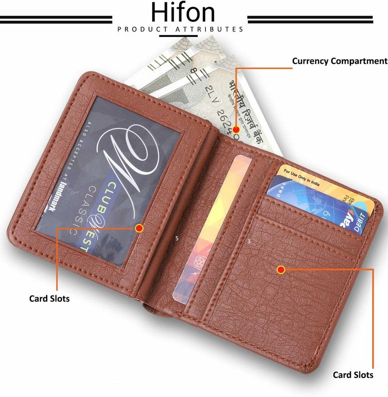 HIFON Men Tan Artificial Leather Wallet - Image 3