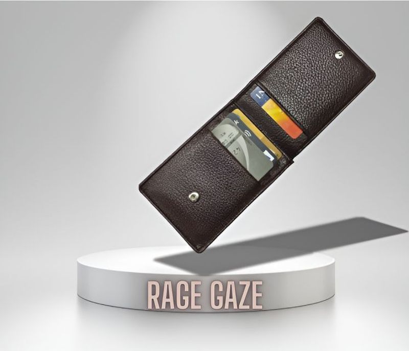 RAGE GAZE Brown Artificial Leather Card Holder - Image 6