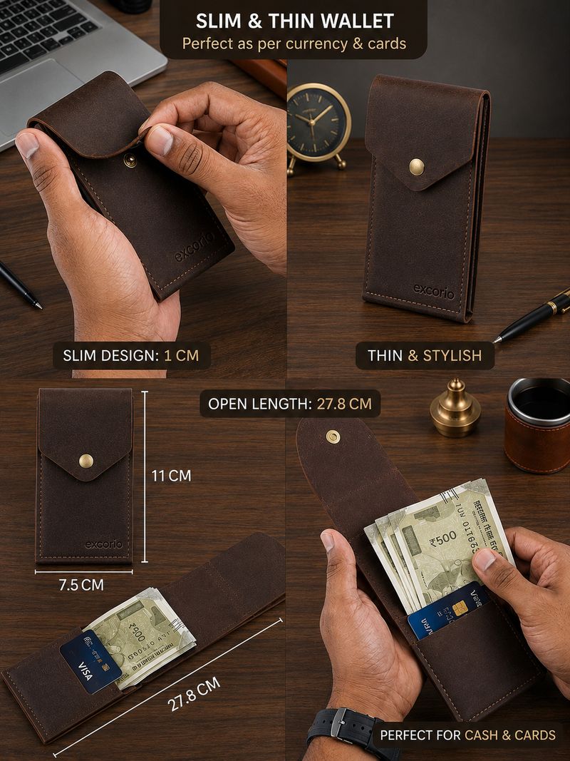 eXcorio Men Brown Leather Wallet - Image 5