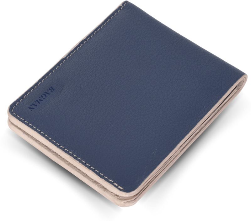 BAGMAN Men Casual Blue Leather RFID Wallet - Image 5