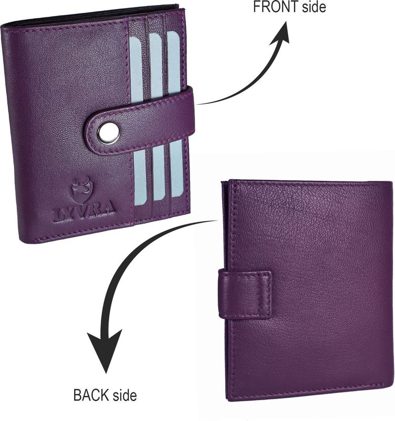 Lyvra Men Purple Leather Wallet - Image 3