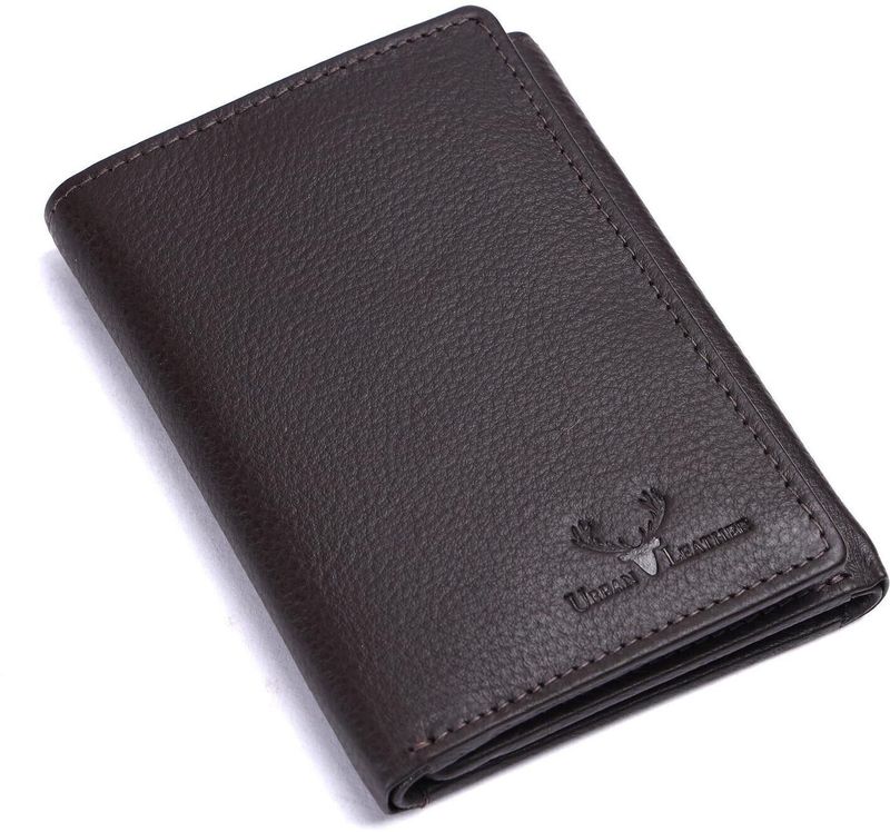 URBAN LEATHER Men Brown Leather RFID Wallet - Mini - Image 6
