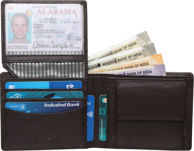 Leder Street Men's Brown Genuine Leather Wallet, 10 Card Slots - Image 4