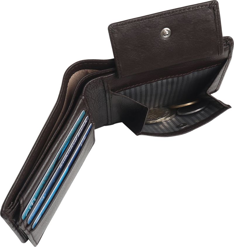 Leder Street Men's Brown Genuine Leather Wallet, 10 Card Slots - Image 5