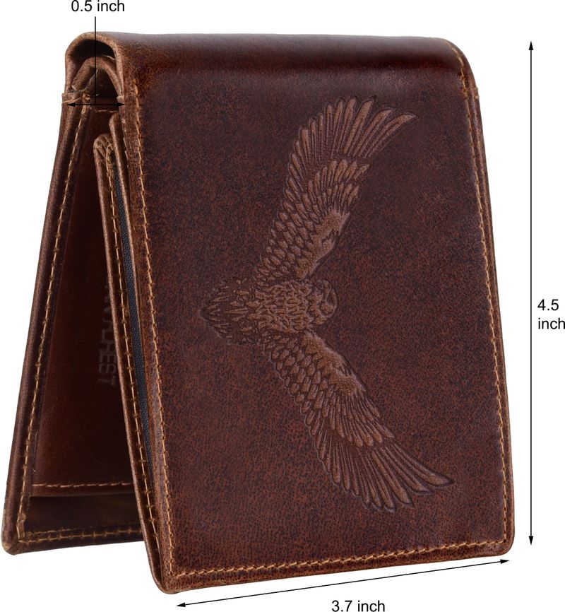 URBAN FOREST Men Brown Genuine Leather Wallet - Image 6