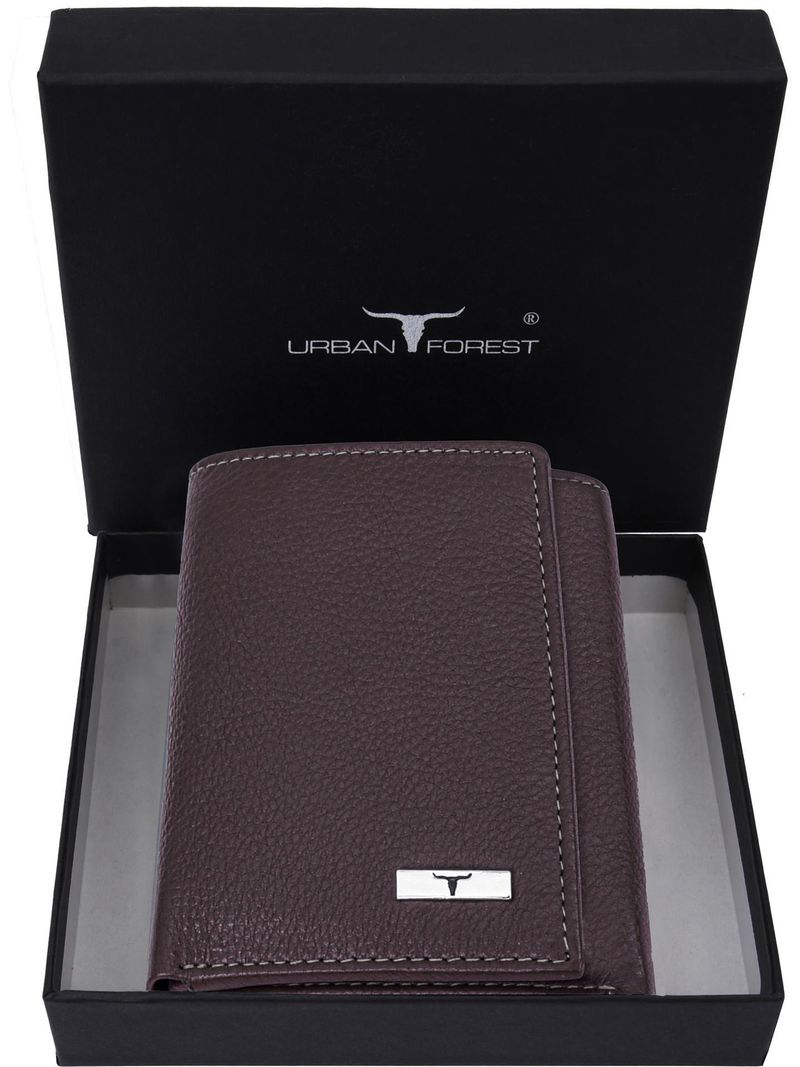 URBAN FOREST Men Brown Leather RFID Wallet - Image 2
