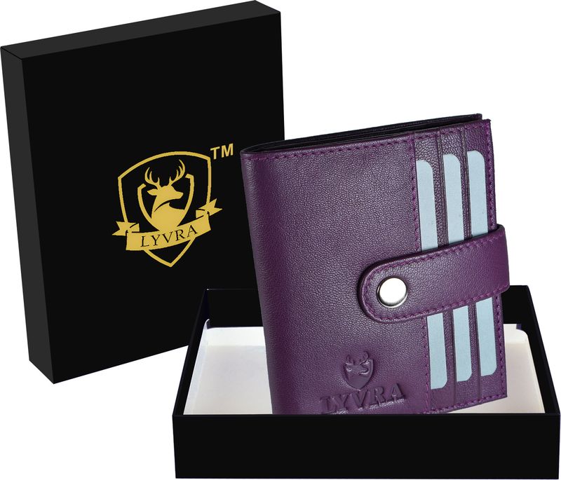 Lyvra Men Purple Leather Wallet - Image 5