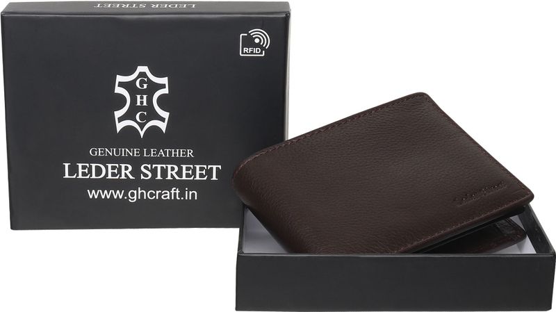 Leder Street Men's Brown Genuine Leather Wallet, 10 Card Slots - Image 6