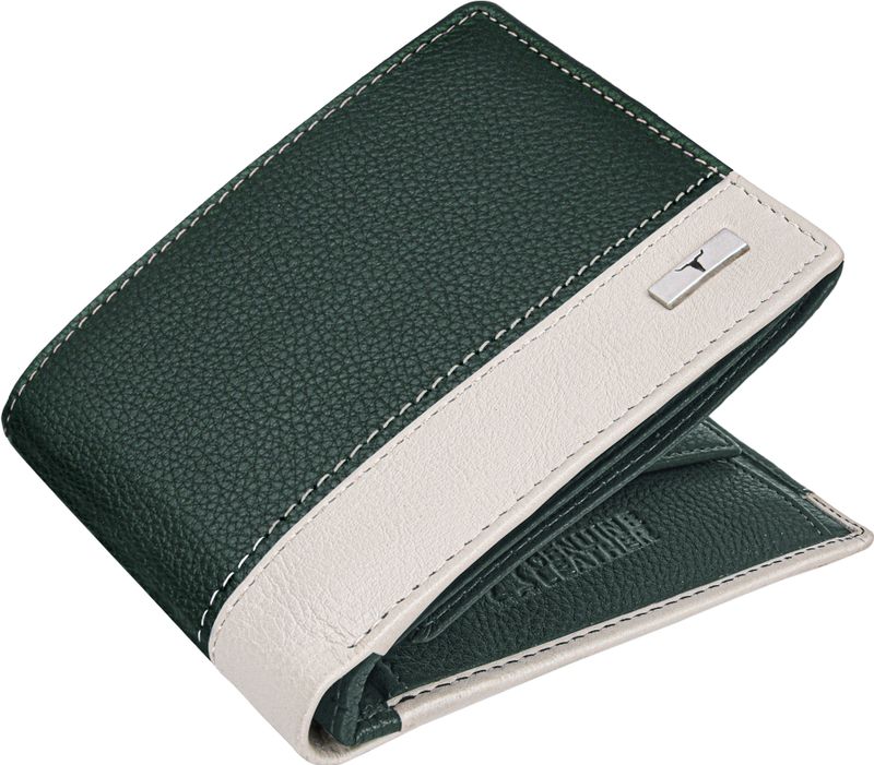 URBAN FOREST Men Green Genuine Leather Wallet - Image 4