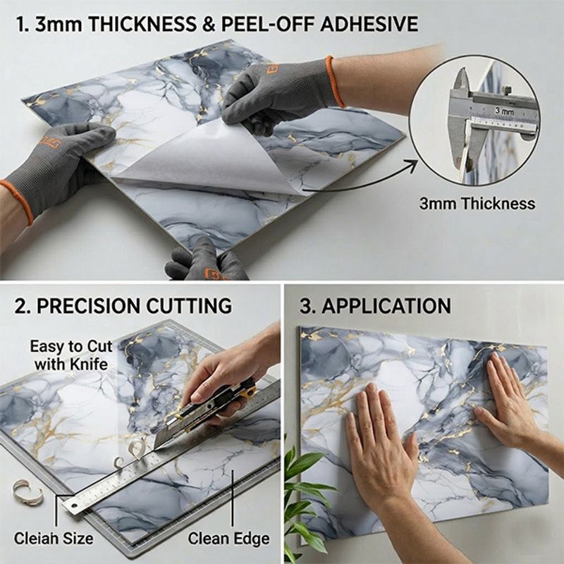 splendid 60x60 cm Waterproof Decorative Vinyl Wallpaper - Image 6