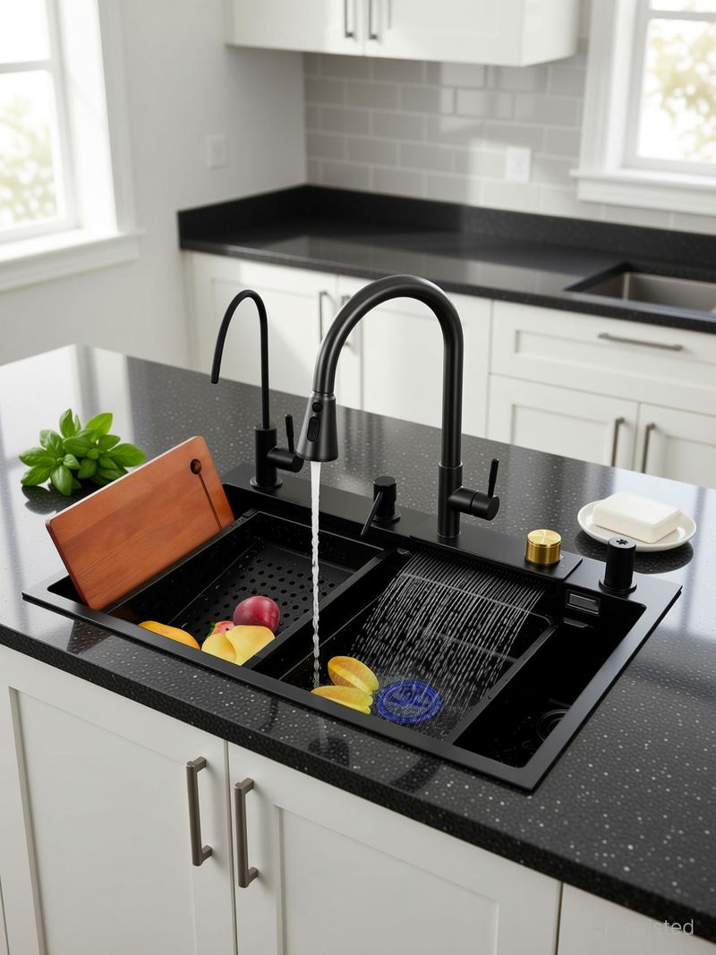 GLOXY Nano Stainless Steel Kitchen Sink 30x18x9 Inches - Image 3