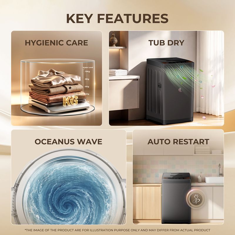 Haier 6.5 kg Fully Automatic Top Load Brown - Image 3