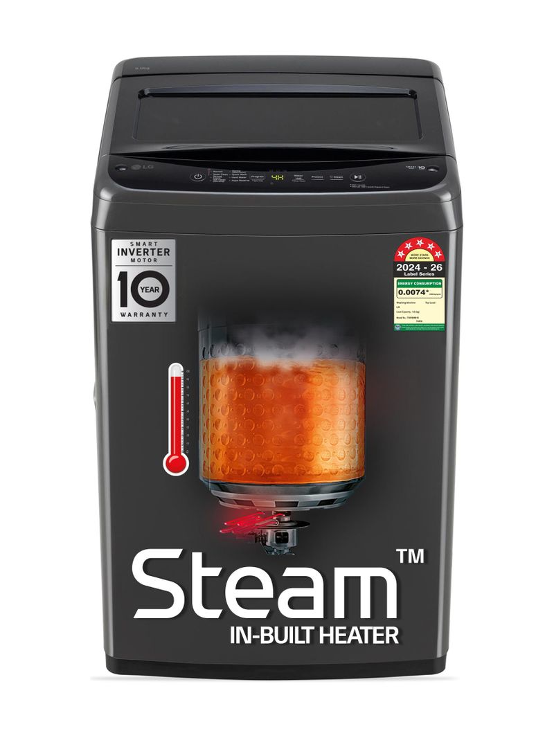 LG 9 kg Fully Automatic Top Load Black - Image 2