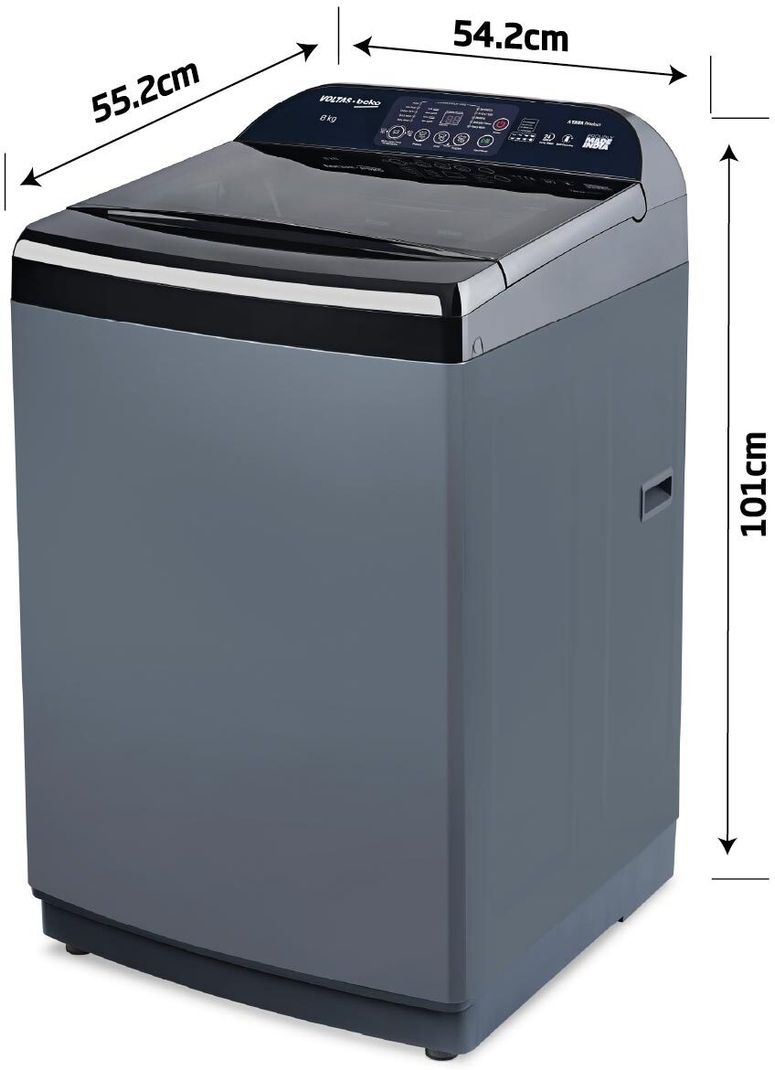 Voltas Beko 8 kg Fully Automatic Top Load Grey - Image 4