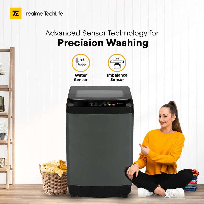 realme TechLife 7 kg Top Load Black - Image 3