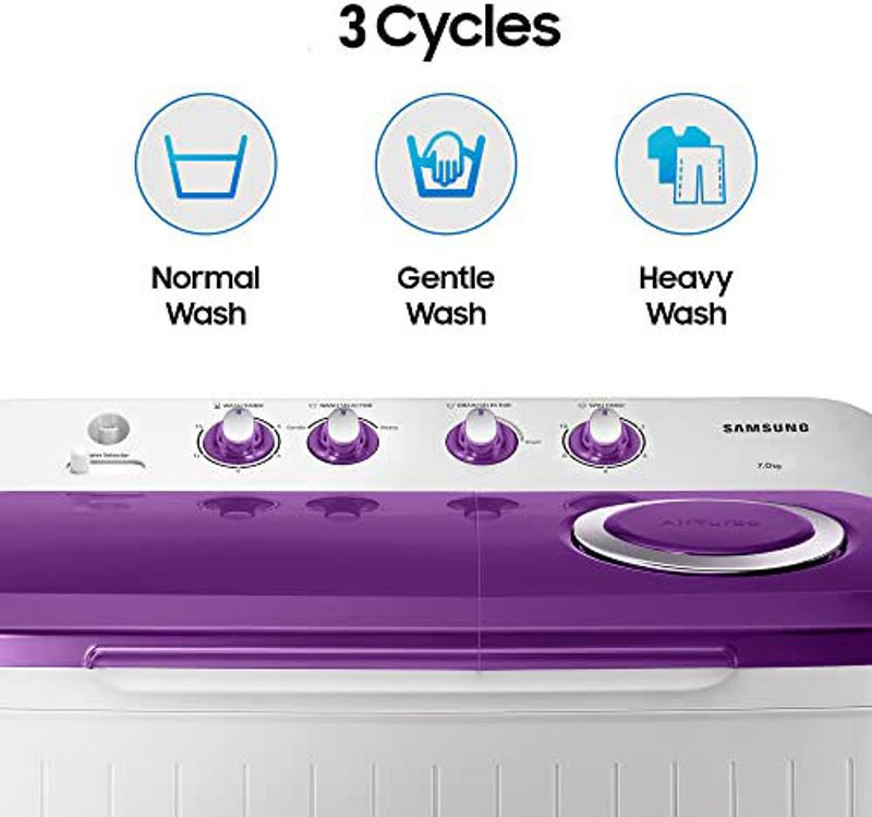 Samsung 7 kg Semi Auto Top Load Grey - Image 4