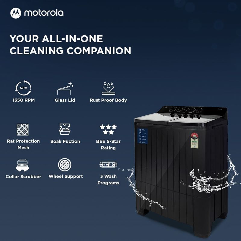 Motorola 14 kg Midnight Series Semi Auto Top Load - Image 3