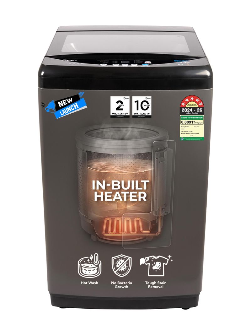 8 kg Fully Automatic Top Load Washer Black - Image 2