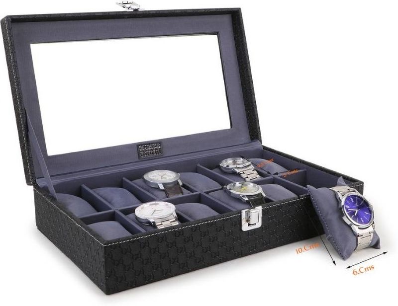 Watchhub Elegant Watch Box for | Ideal for Travel, Gifting, and Display Watch Box (Black, Holds 5 Watches) - Image 6